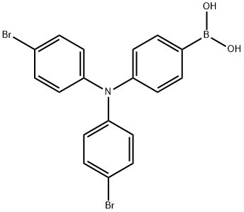 (4-(Bis(4-bromophenyl)amino)phenyl)boronic acid Struktur