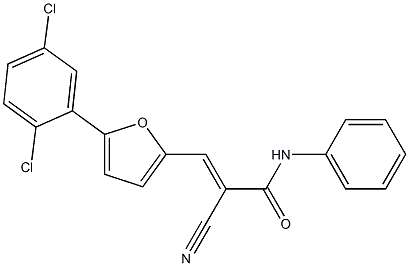 2-cyano-3-[5-(2,5-dichlorophenyl)-2-furyl]-N-phenylacrylamide Structure
