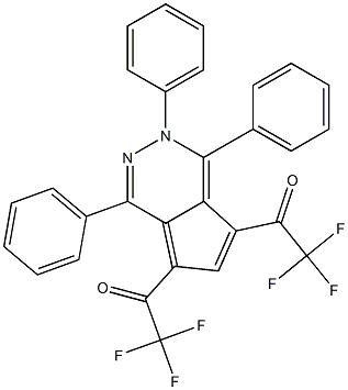 2,2,2-trifluoro-1-[1,2,4-triphenyl-5-(trifluoroacetyl)-2H-cyclopenta[d]pyridazin-7-yl]ethanone,301211-80-3,结构式