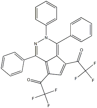 2,2,2-trifluoro-1-[1,2,4-triphenyl-5-(trifluoroacetyl)-2H-cyclopenta[d]pyridazin-7-yl]ethanone|