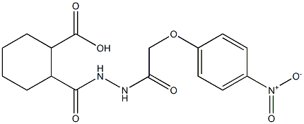 2-({2-[2-(4-nitrophenoxy)acetyl]hydrazino}carbonyl)cyclohexanecarboxylic acid,301678-36-4,结构式