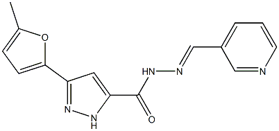 3-(5-methyl-2-furyl)-N'-(3-pyridinylmethylene)-1H-pyrazole-5-carbohydrazide Structure