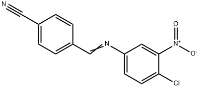 4-{[(4-chloro-3-nitrophenyl)imino]methyl}benzonitrile Structure