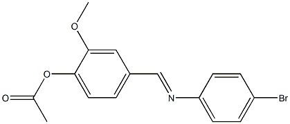 4-{[(4-bromophenyl)imino]methyl}-2-methoxyphenyl acetate,303759-31-1,结构式