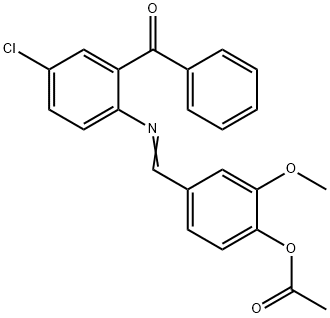 4-{[(2-benzoyl-4-chlorophenyl)imino]methyl}-2-methoxyphenyl acetate,303759-70-8,结构式