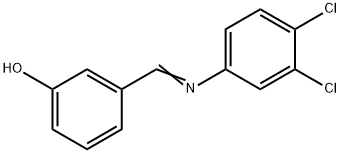 3-{[(3,4-dichlorophenyl)imino]methyl}phenol 化学構造式