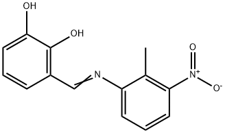 3-{[(2-methyl-3-nitrophenyl)imino]methyl}-1,2-benzenediol Struktur