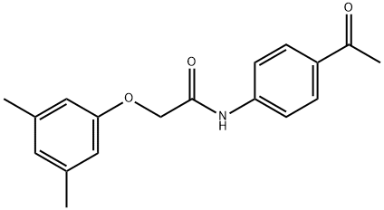 N-(4-acetylphenyl)-2-(3,5-dimethylphenoxy)acetamide,303971-83-7,结构式