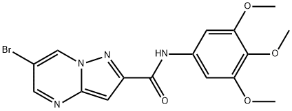 6-bromo-N-(3,4,5-trimethoxyphenyl)pyrazolo[1,5-a]pyrimidine-2-carboxamide Structure