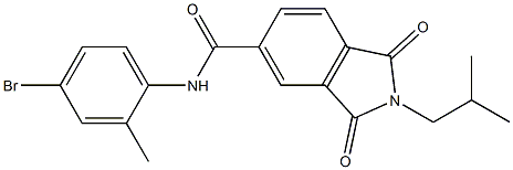 N-(4-bromo-2-methylphenyl)-2-isobutyl-1,3-dioxo-5-isoindolinecarboxamide,305358-43-4,结构式