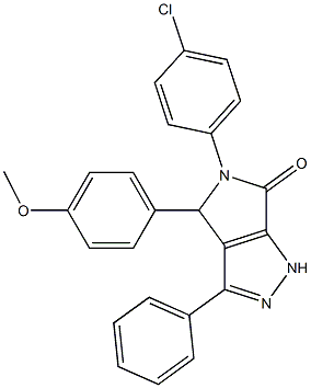 309268-77-7 5-(4-chlorophenyl)-4-(4-methoxyphenyl)-3-phenyl-4,5-dihydropyrrolo[3,4-c]pyrazol-6(1H)-one