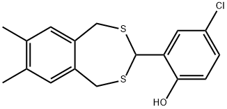 4-chloro-2-(7,8-dimethyl-1,5-dihydro-2,4-benzodithiepin-3-yl)phenol 结构式