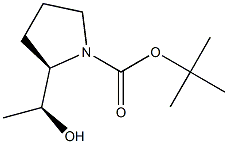 tert-butyl (S)-2-((R)-1-hydroxyethyl)pyrrolidine-1-carboxylate Struktur