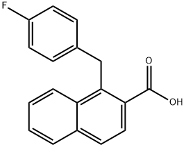 2-Naphthalenecarboxylic acid, 1-[(4-fluorophenyl)methyl]- 结构式