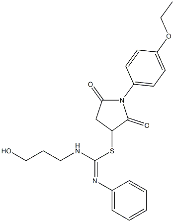 312275-67-5 1-(4-ethoxyphenyl)-2,5-dioxo-3-pyrrolidinyl N-(3-hydroxypropyl)-N'-phenylimidothiocarbamate