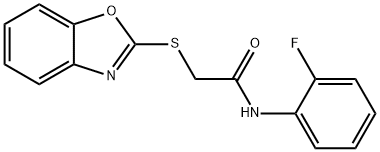 2-(1,3-benzoxazol-2-ylsulfanyl)-N-(2-fluorophenyl)acetamide Structure