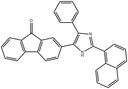 2-[2-(1-naphthyl)-5-phenyl-1H-imidazol-4-yl]-9H-fluoren-9-one Struktur
