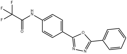 2,2,2-trifluoro-N-[4-(5-phenyl-1,3,4-oxadiazol-2-yl)phenyl]acetamide,312320-50-6,结构式