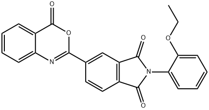 2-(2-ethoxyphenyl)-5-(4-oxo-4H-3,1-benzoxazin-2-yl)-1H-isoindole-1,3(2H)-dione 化学構造式