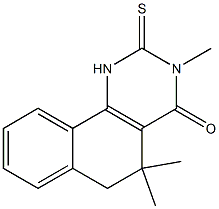 3,5,5-trimethyl-2-thioxo-2,3,5,6-tetrahydrobenzo[h]quinazolin-4(1H)-one,312585-58-3,结构式