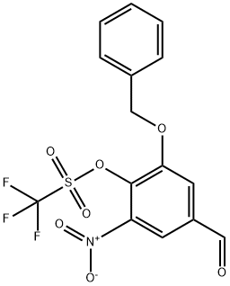 Trifluoro-Methanesulfonicacid2-benzyloxy-4-forMyl-6-nitro-phenylester 结构式