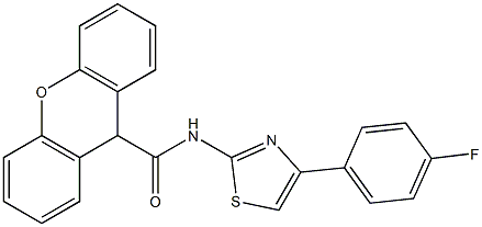 N-[4-(4-fluorophenyl)-1,3-thiazol-2-yl]-9H-xanthene-9-carboxamide,312952-01-5,结构式