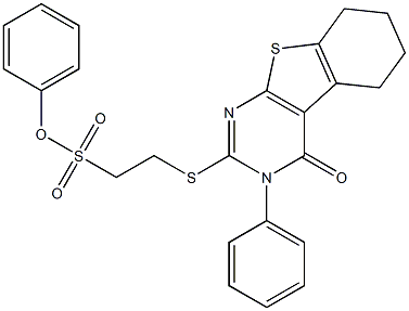 phenyl 2-[(4-oxo-3-phenyl-3,4,5,6,7,8-hexahydro[1]benzothieno[2,3-d]pyrimidin-2-yl)sulfanyl]ethanesulfonate,313372-71-3,结构式