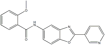 2-methoxy-N-[2-(3-pyridinyl)-1,3-benzoxazol-5-yl]benzamide Structure