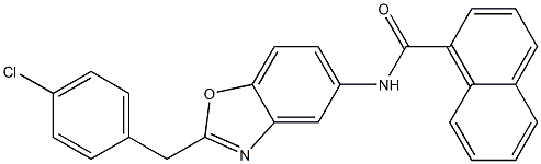 N-[2-(4-chlorobenzyl)-1,3-benzoxazol-5-yl]-1-naphthamide Structure