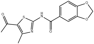 N-(5-acetyl-4-methyl-1,3-thiazol-2-yl)-1,3-benzodioxole-5-carboxamide Structure