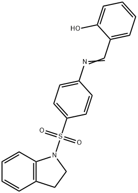 2-({[4-(2,3-dihydro-1H-indol-1-ylsulfonyl)phenyl]imino}methyl)phenol|