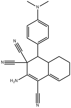 2-amino-4-[4-(dimethylamino)phenyl]-4a,5,6,7-tetrahydro-1,3,3(4H)-naphthalenetricarbonitrile Structure