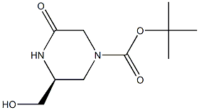 tert-butyl (3S)-3-(hydroxymethyl)-5-oxopiperazine-1-carboxylate Structure