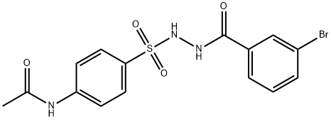 N-(4-{[2-(3-bromobenzoyl)hydrazino]sulfonyl}phenyl)acetamide Structure