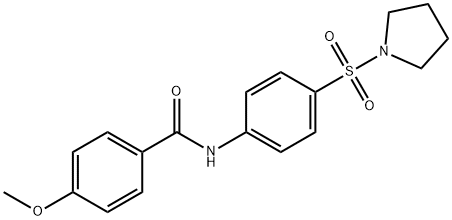 4-methoxy-N-[4-(1-pyrrolidinylsulfonyl)phenyl]benzamide,315249-29-7,结构式