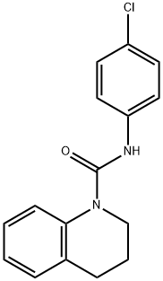 N-(4-chlorophenyl)-3,4-dihydro-1(2H)-quinolinecarboxamide 化学構造式