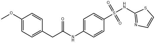 2-(4-methoxyphenyl)-N-{4-[(1,3-thiazol-2-ylamino)sulfonyl]phenyl}acetamide,315671-01-3,结构式