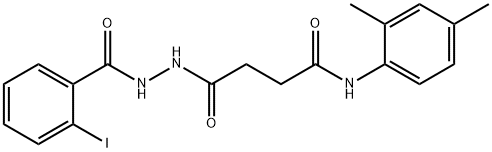 N-(2,4-dimethylphenyl)-4-[2-(2-iodobenzoyl)hydrazino]-4-oxobutanamide 结构式