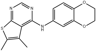 N-(2,3-dihydro-1,4-benzodioxin-6-yl)-5,6-dimethylthieno[2,3-d]pyrimidin-4-amine Structure