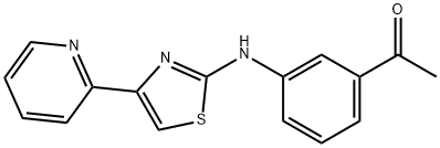 1-(3-{[4-(2-pyridinyl)-1,3-thiazol-2-yl]amino}phenyl)ethanone 结构式