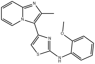 N-(2-methoxyphenyl)-4-(2-methylimidazo[1,2-a]pyridin-3-yl)-1,3-thiazol-2-amine 化学構造式