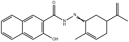 3-hydroxy-N'-(5-isopropenyl-2-methyl-2-cyclohexen-1-ylidene)-2-naphthohydrazide Structure