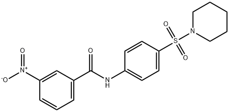 3-nitro-N-[4-(1-piperidinylsulfonyl)phenyl]benzamide Structure