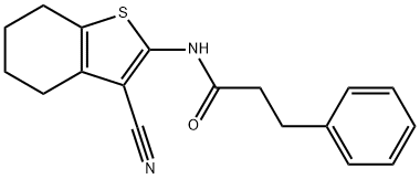 N-(3-氰基-4,5,6,7-四氢-2-苯并噻吩基)-3-苯基丙酰胺,321945-24-8,结构式