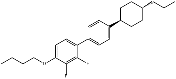 4'-(反式-4-丙基环己基)-2,3-二氟-4-丁氧基联苯,323178-03-6,结构式