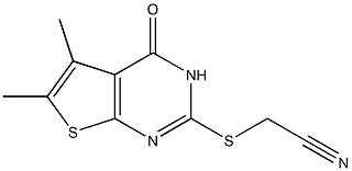 2-[(5,6-dimethyl-4-oxo-3,4-dihydrothieno[2,3-d]pyrimidin-2-yl)sulfanyl]acetonitrile Struktur