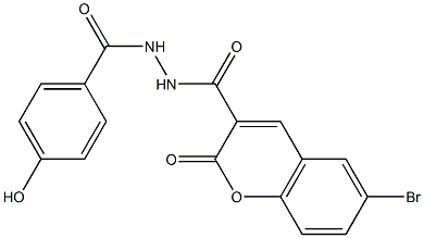 6-bromo-N'-(4-hydroxybenzoyl)-2-oxo-2H-chromene-3-carbohydrazide,325805-22-9,结构式