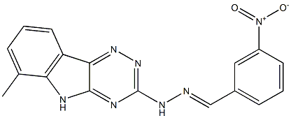 3-nitrobenzaldehyde (6-methyl-5H-[1,2,4]triazino[5,6-b]indol-3-yl)hydrazone 结构式