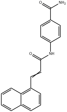 4-{[3-(1-naphthyl)acryloyl]amino}benzamide 结构式