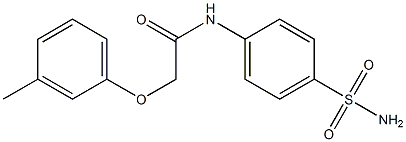N-[4-(aminosulfonyl)phenyl]-2-(3-methylphenoxy)acetamide Struktur